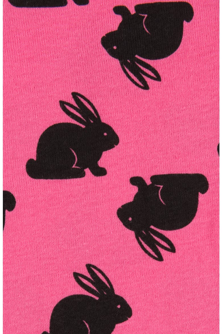 Footed Cotton Easter Matching Family Pajamas, Bunny Prints, Alternate, color, Pink Bunny