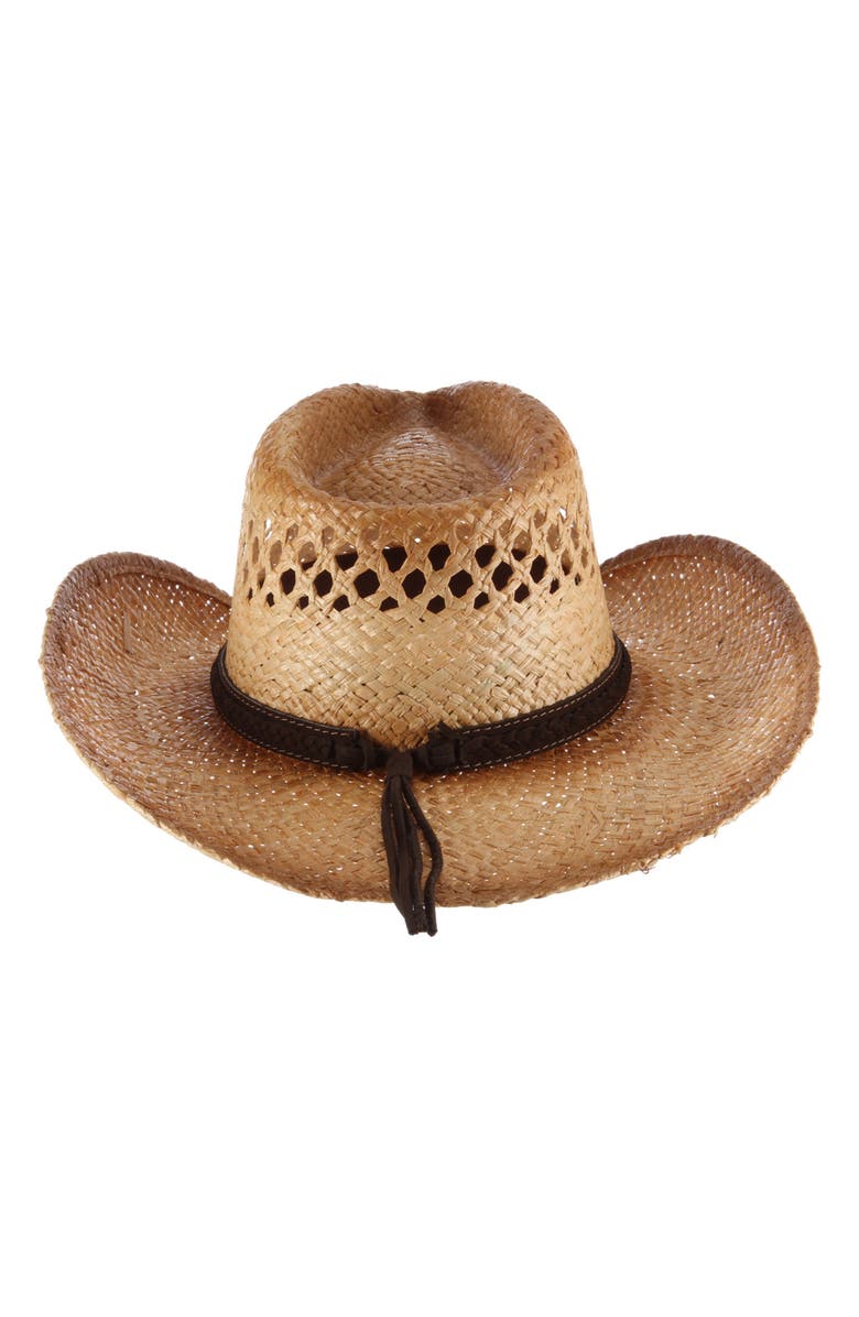 Scala Western Straw Hat, Alternate, color,