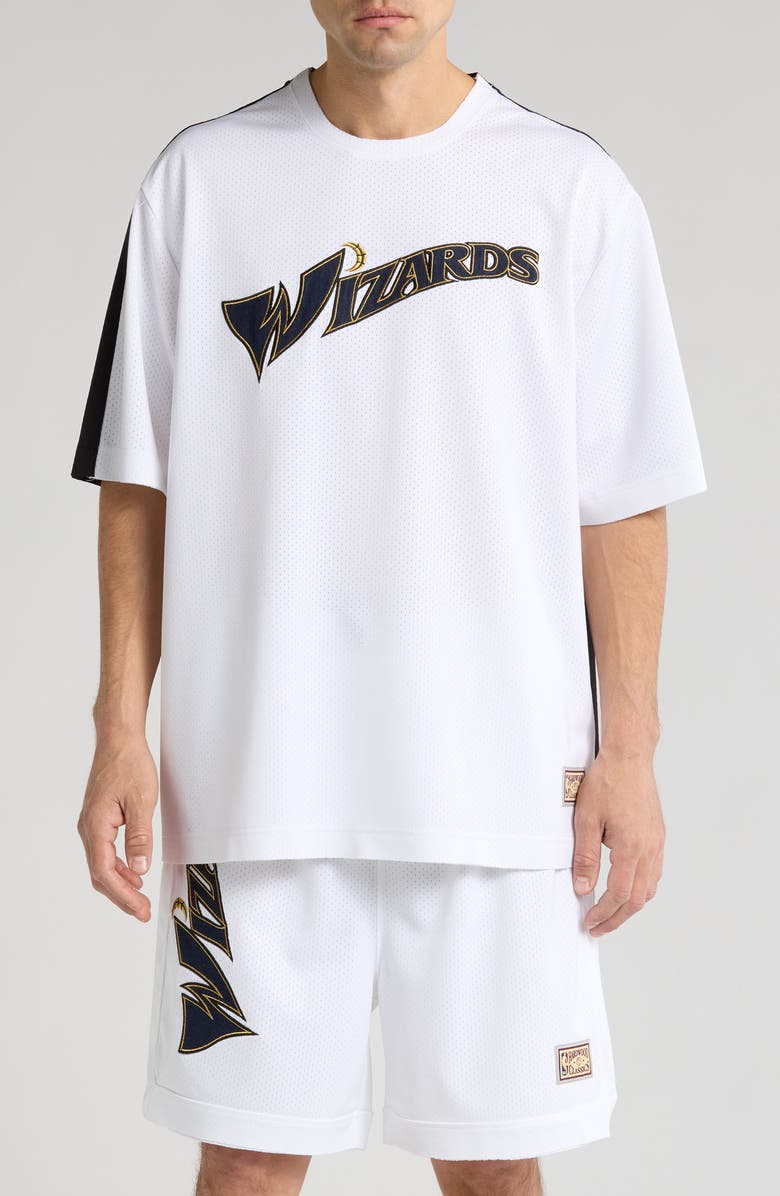 PURPLE BRAND Washington Wizards Mesh T-Shirt, Main, color, White Multi