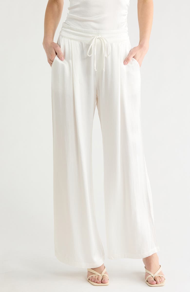 Young, Fabulous & Broke Aaron Satin Pants, Main, color, Bone