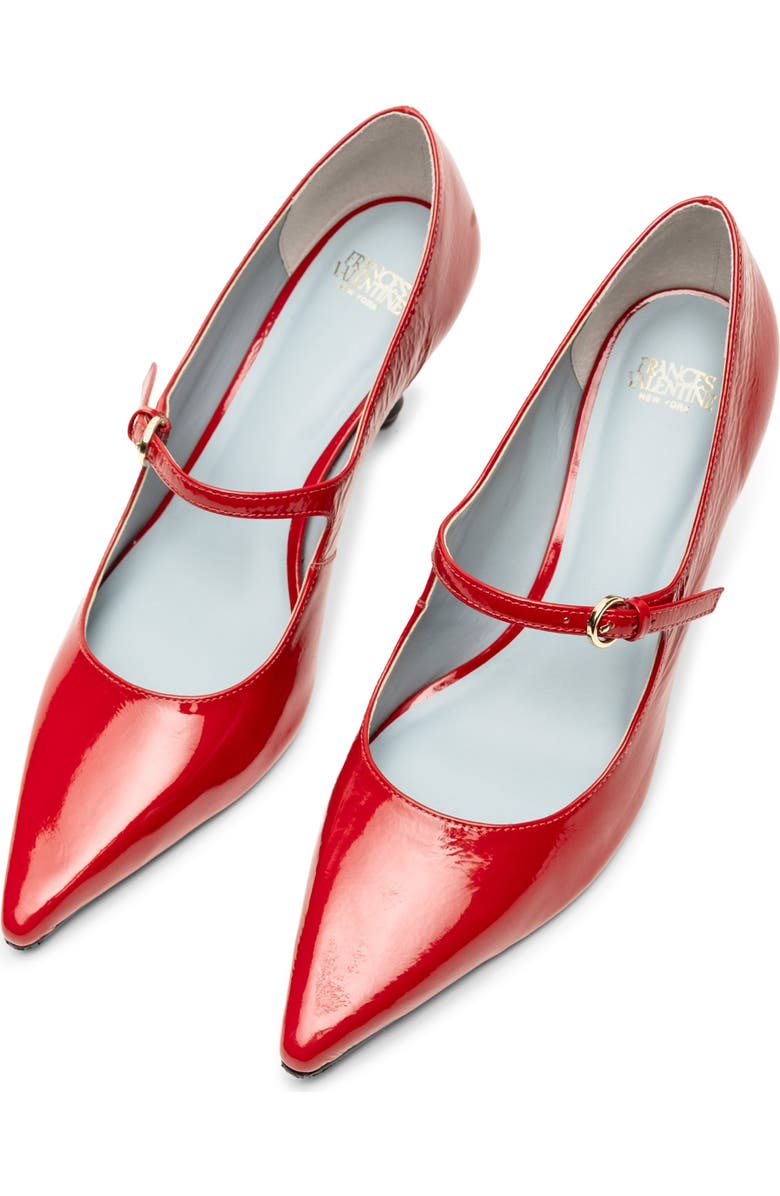 Frances Valentine Naomi Pointed Toe Mary Jane Pump, Alternate, color, Red