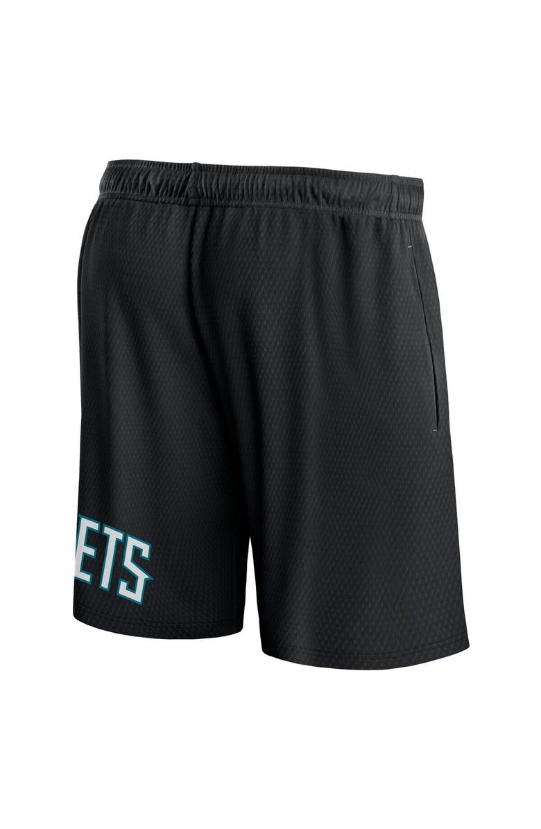 FANATICS Men's Fanatics Branded Black Charlotte Hornets Free Throw Mesh Shorts, Alternate, color, Black