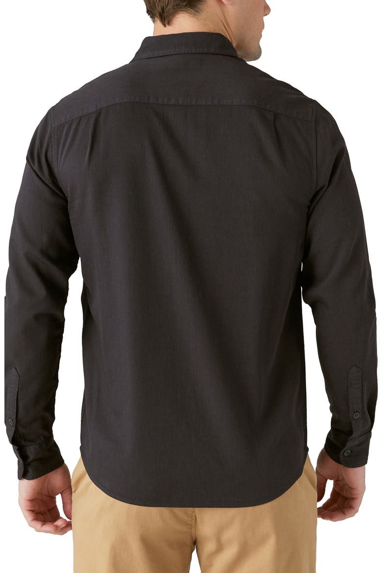 Lived-In Cotton Blend Button-Up Shirt, Alternate, color, PHANTOM