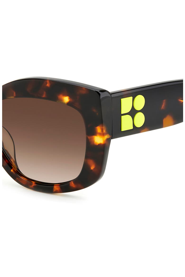 54mm frida square frame sunglasses, Alternate, color, HAVANA