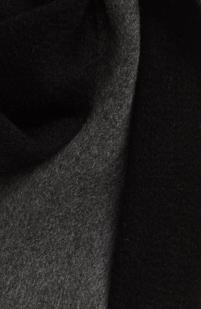 Andrew Stewart Double Face Cashmere Scarf, Alternate, color, Black Grey