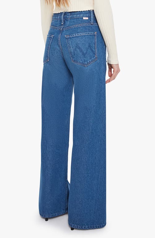 Mother Lemon Twist High Waist Wide Leg Jeans In Blue