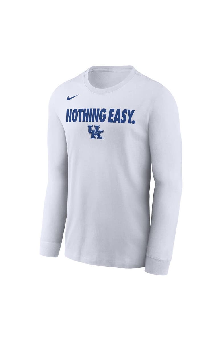 Nike Men's Nike White Kentucky Wildcats 2025 On-Court Bench Long Sleeve T-Shirt, Alternate, color, 