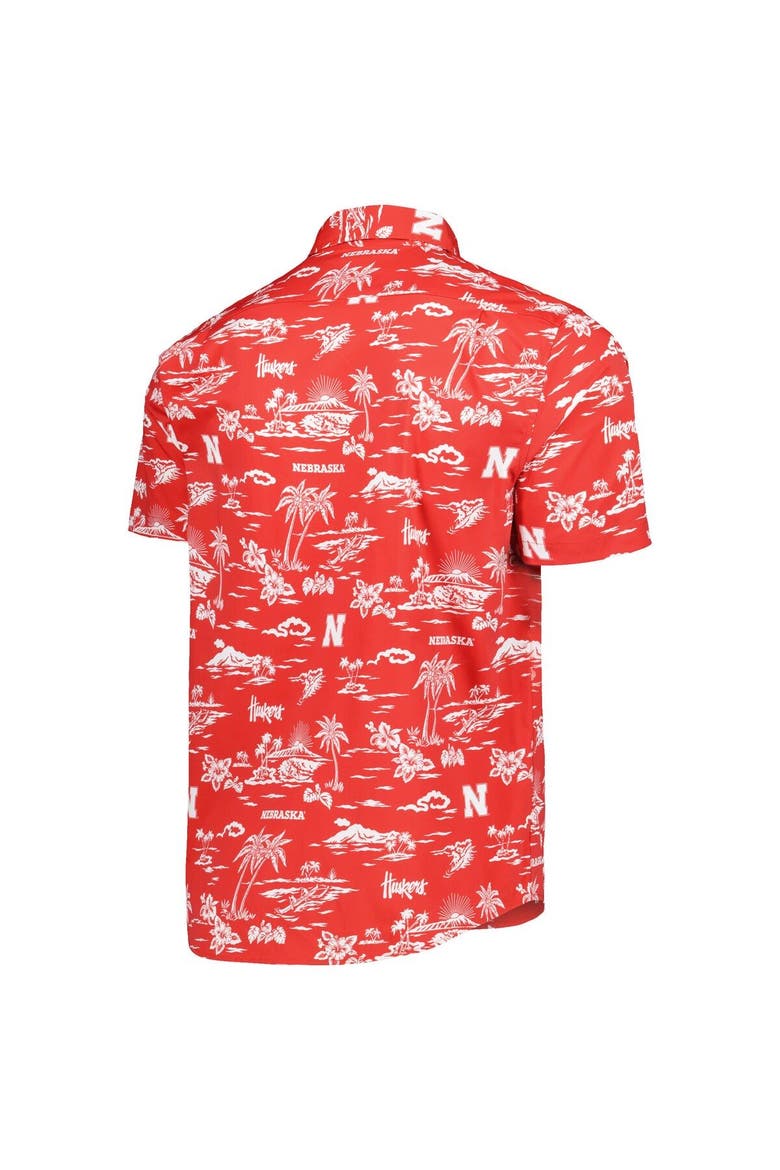 Men's Reyn Spooner Scarlet Nebraska Huskers Performance Button-Down Shirt, Alternate, color, Scarlet