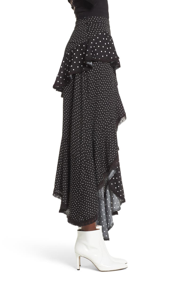 AFRM Grace Asymmetrical Ruffle Skirt, Alternate, color, 