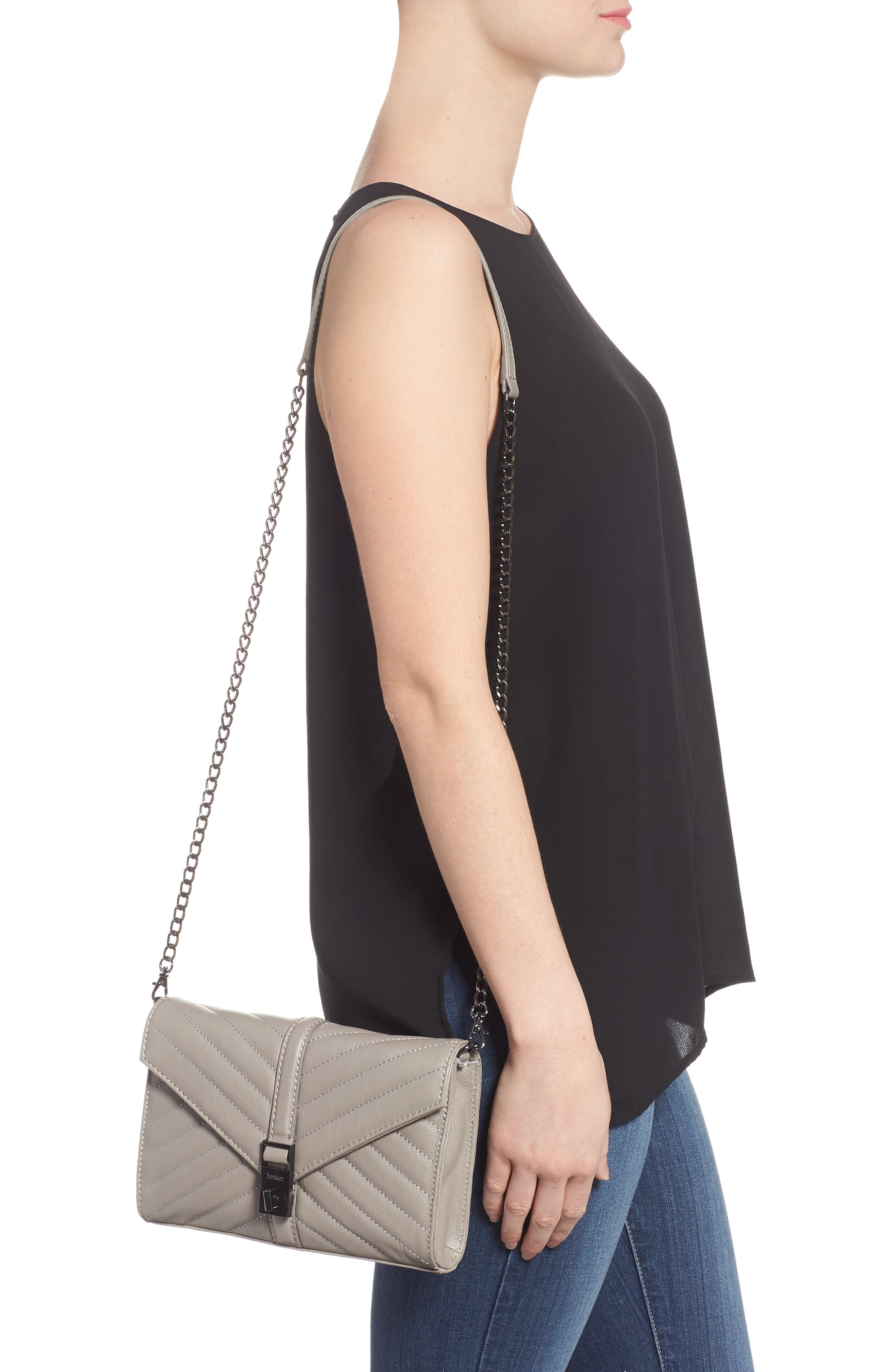 Botkier Dakota Quilted Leather Clutch, Alternate, color, 