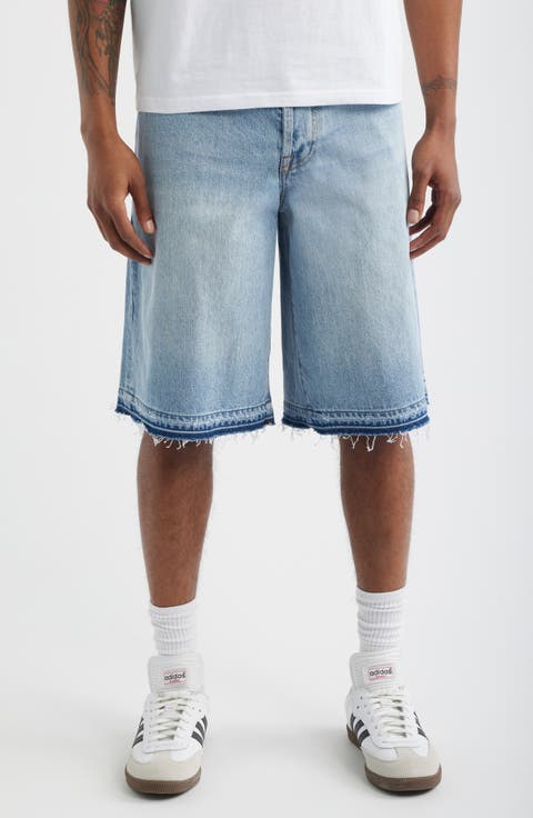 Lunar Raw Hem Denim Shorts (Stellar Med)