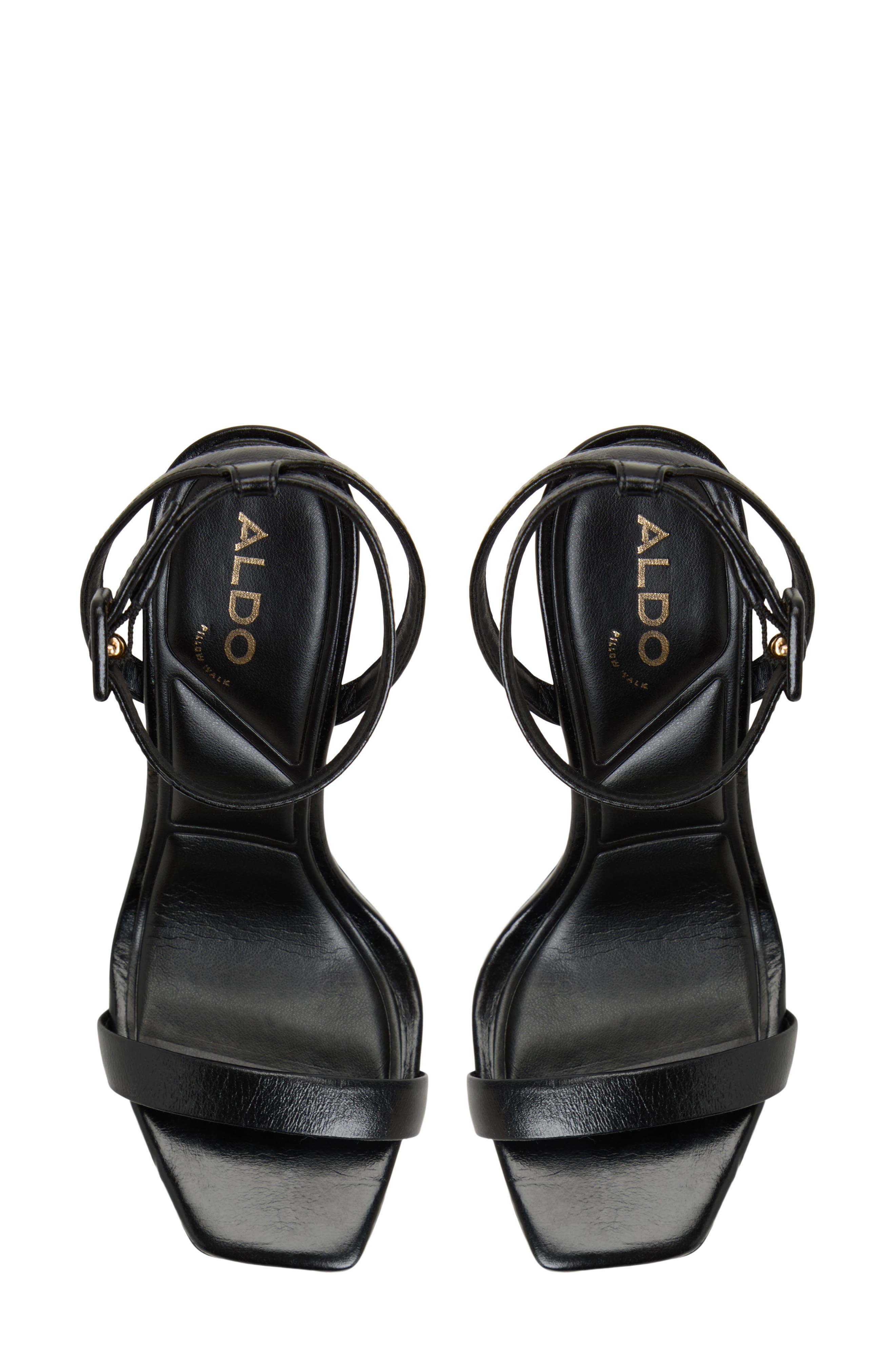 ALDO Kaathy Ankle Strap Platform Sandal, Alternate, color, Black