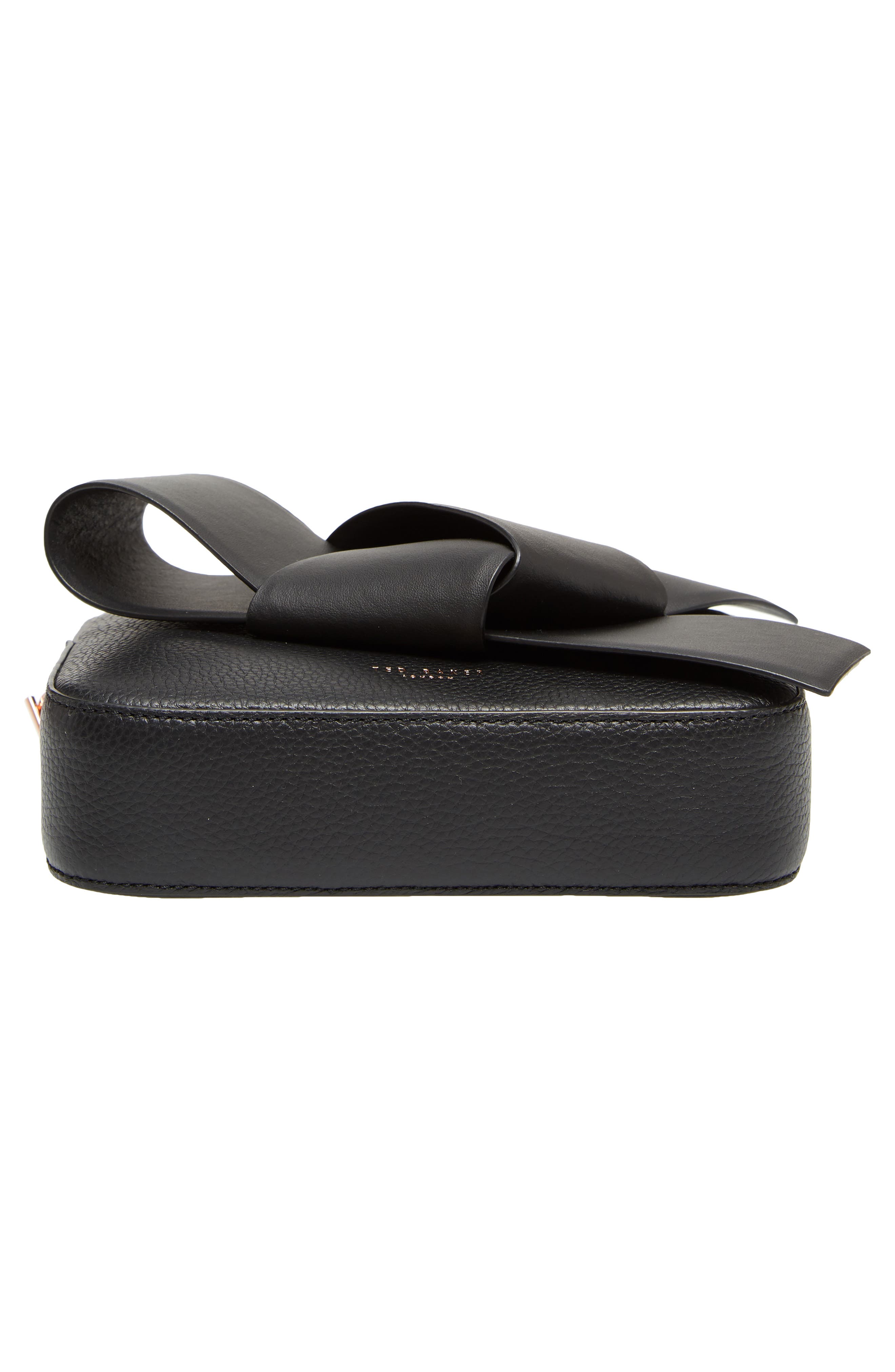 Giant Knot Leather Camera Bag, Alternate, color, BLACK