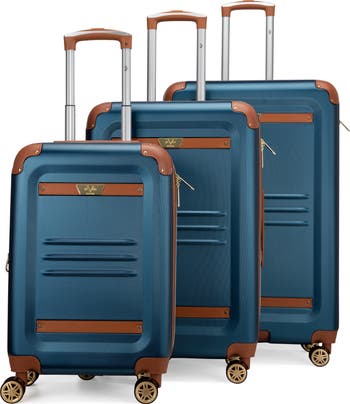 19V69 ITALIA Vintage 3 Piece Expandable Spinner Luggage Set