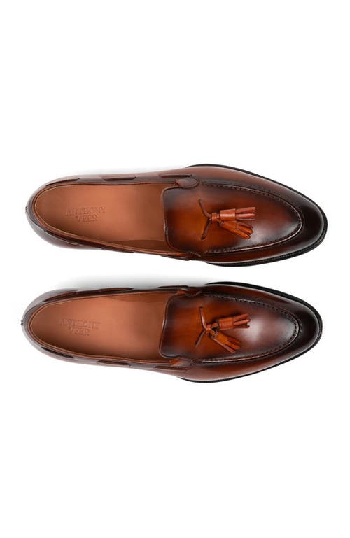 Anthony Veer Camden Tassel Loafer In Amber Cognac Tan