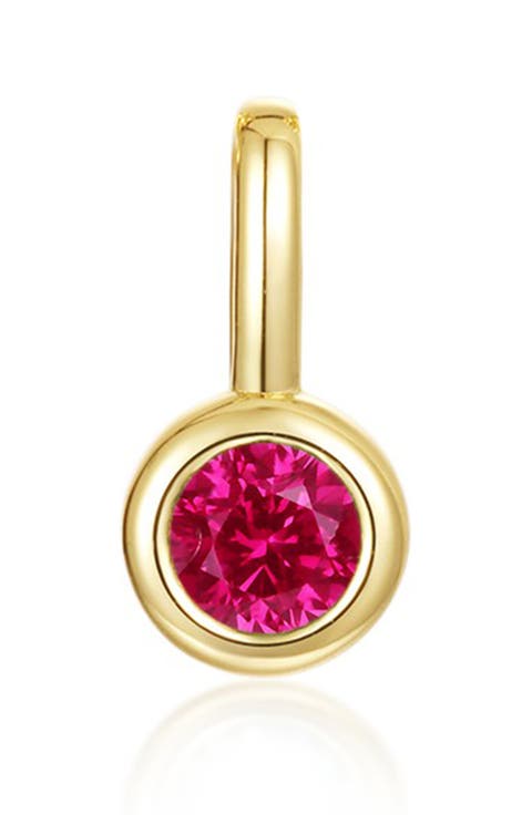 Bezel Birthstone Charm Pendant