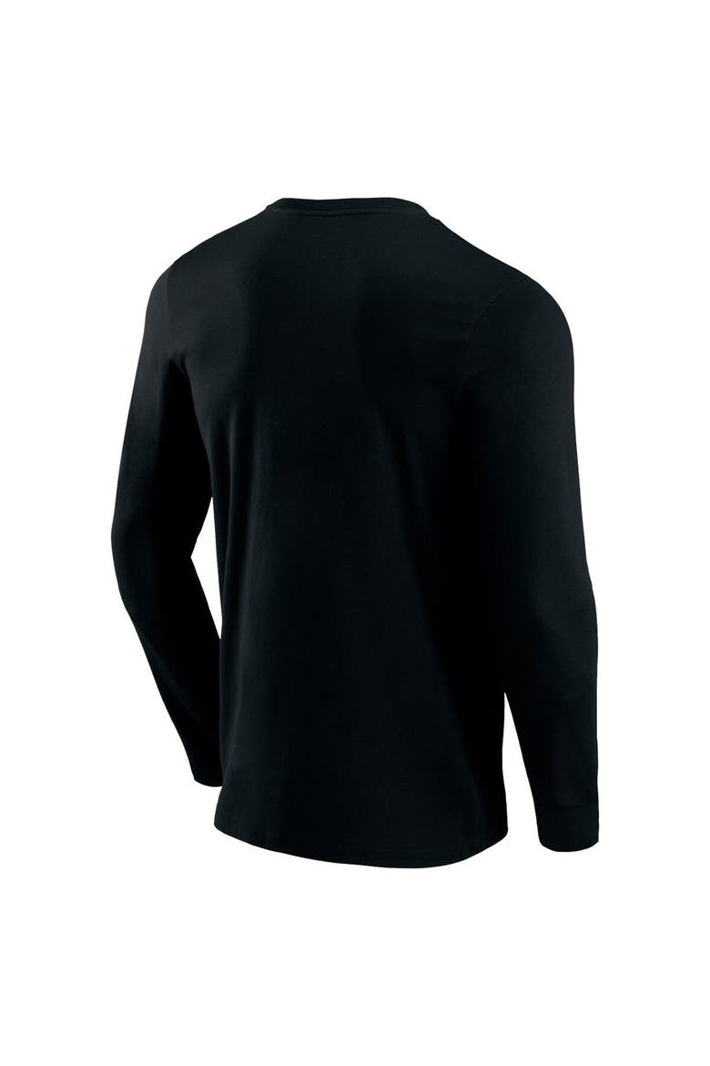 Men's Fanatics Branded Black Wisconsin Badgers Distressed Arch Over Logo 2.0 Long Sleeve T-Shirt, Alternate, color, Black