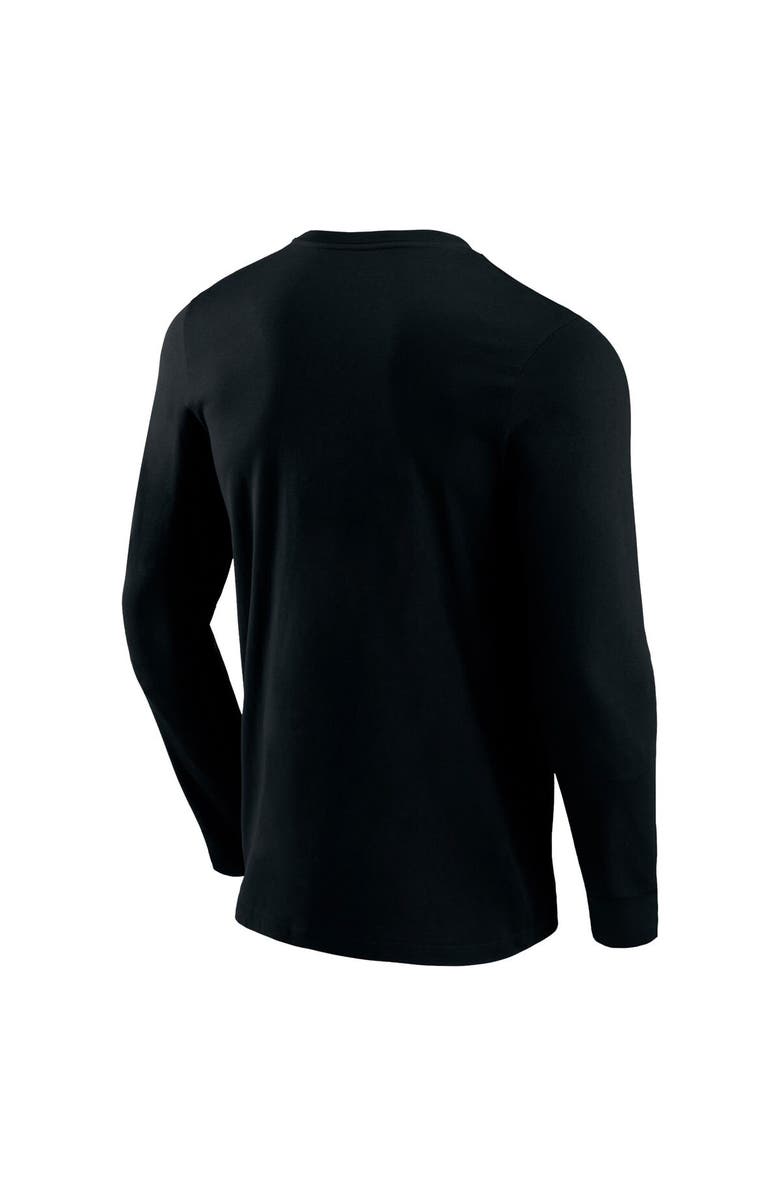 FANATICS Men's Fanatics Branded Black Wisconsin Badgers Distressed Arch Over Logo 2.0 Long Sleeve T-Shirt, Alternate, color, 