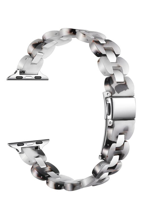 Posh Tech Aria Resin & Stainless Steel Apple Watch® Watchband In Silver