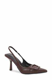 BERNESS Buckled Pointed Toe Slingback Pump