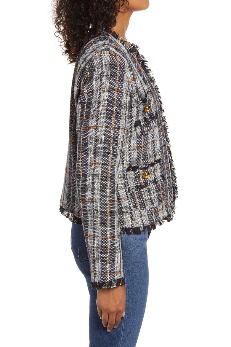 Tweed Jacket, Alternate, color, NAVY- BLACK TWEED