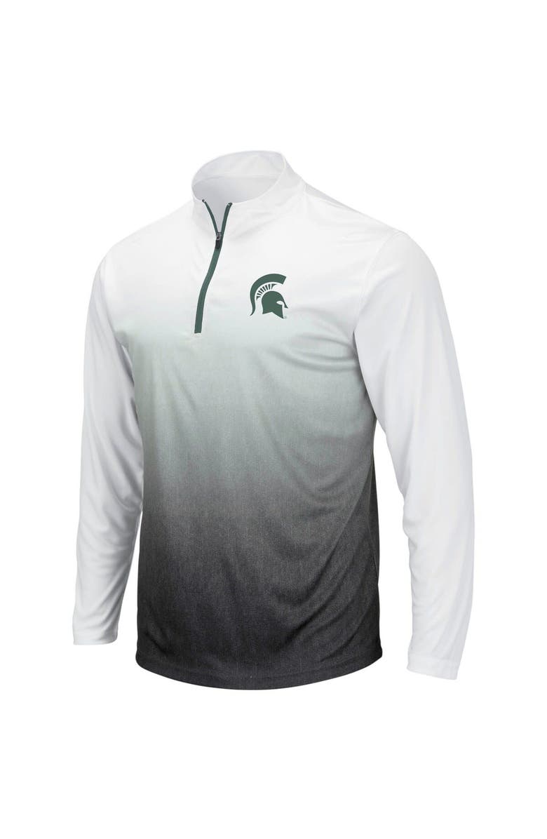 COLOSSEUM Men's Colosseum Gray Michigan State Spartans Magic Team Logo Quarter-Zip Jacket, Alternate, color, Gray