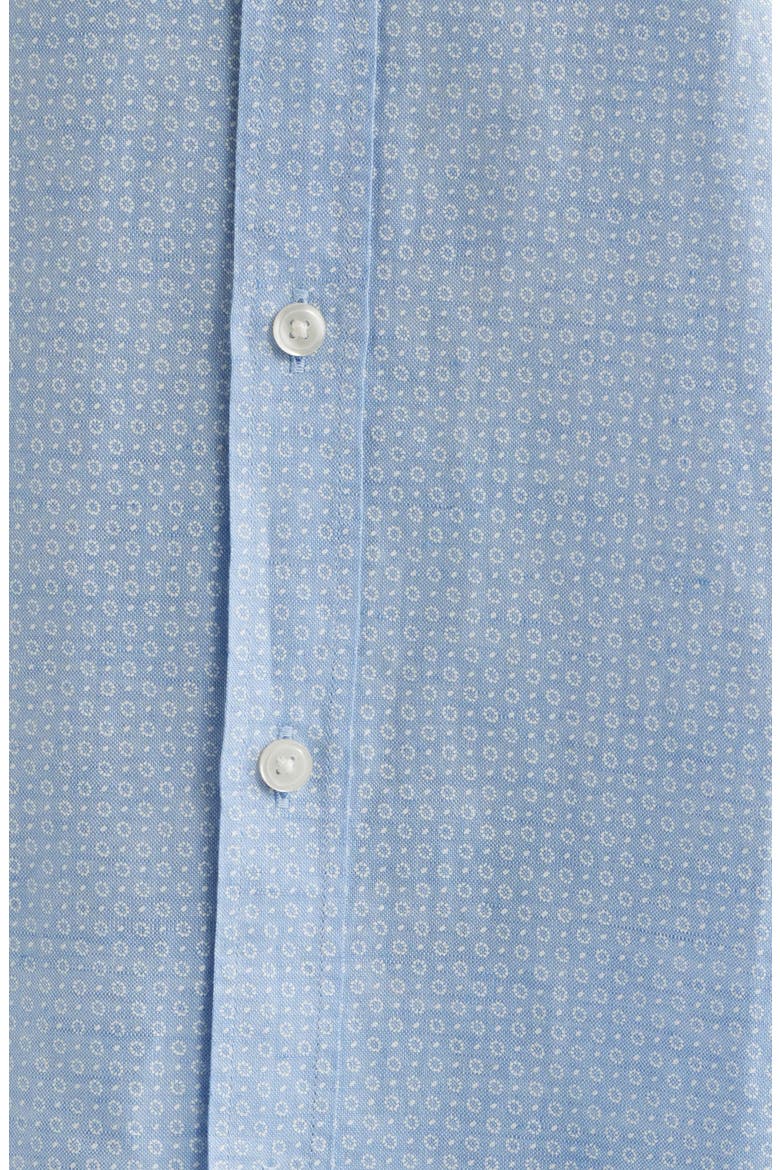 Liam Regular Fit Linen & Cotton Button-Up Shirt, Alternate, color, LIGHT/ PASTEL BLUE