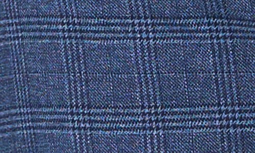 Vince Camuto Plaid Boxy Patch Pocket Jacket In Classic Navy