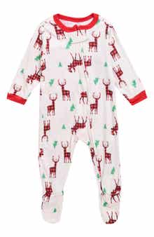 BABY STARTERS Matching Family Moose Fitted Footie Pajamas
