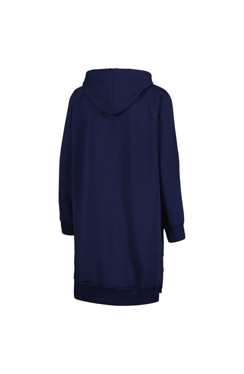 GAMEDAY COUTURE Women's Gameday Couture Navy West Virginia Mountaineers Take a Knee Raglan Hooded Sweatshirt Dress, Alternate, color, Navy