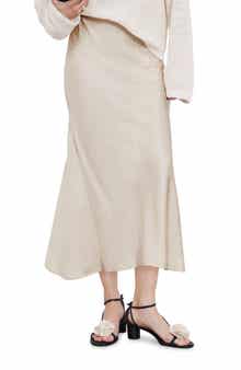 & Other Stories Satin Midi Skirt