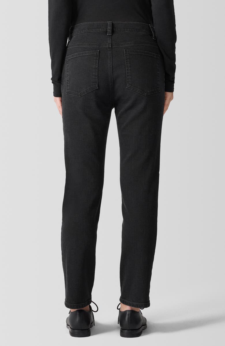 Eileen Fisher High Waist Ankle Slim Jeans, Alternate, color, Black
