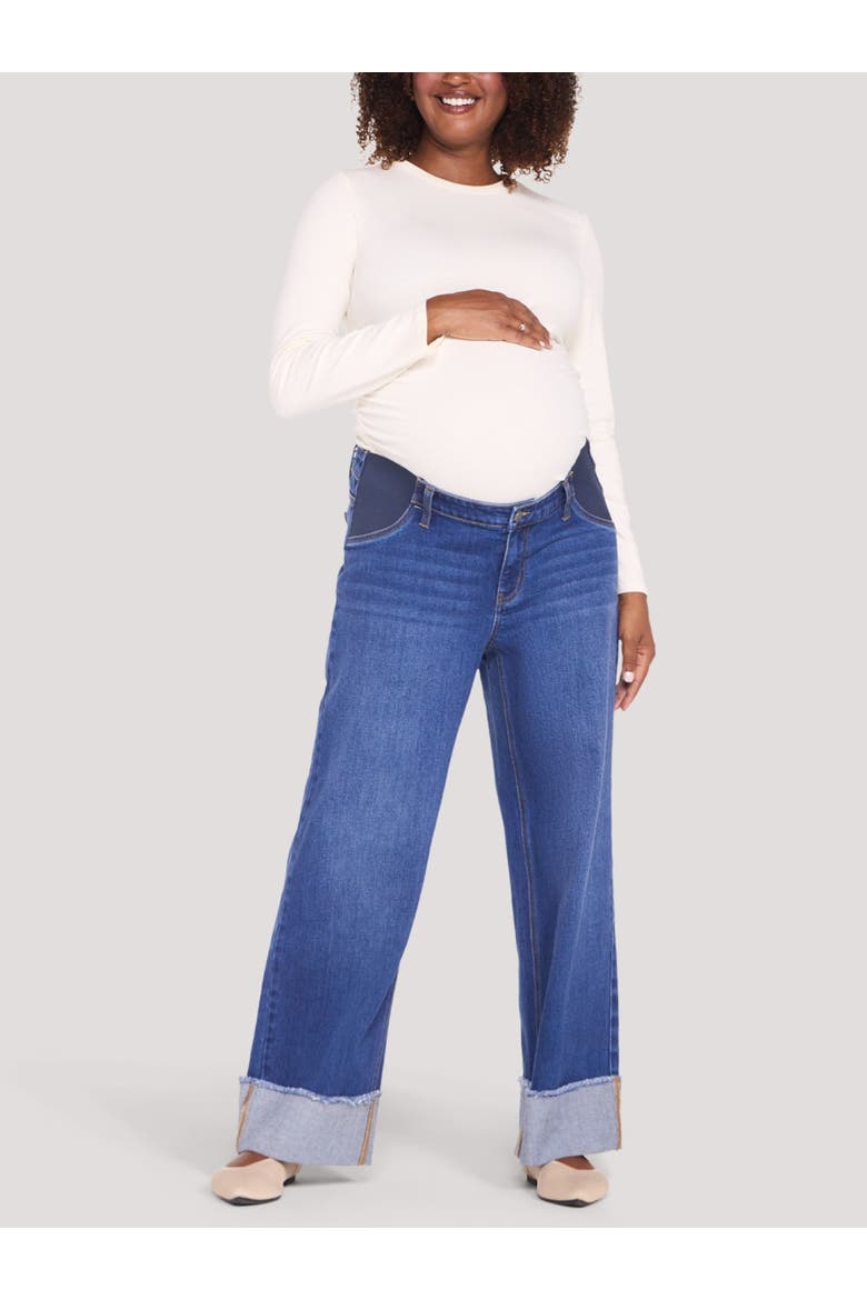 Under the Belly Wide Leg Jeans, Alternate, color, Dark Wash