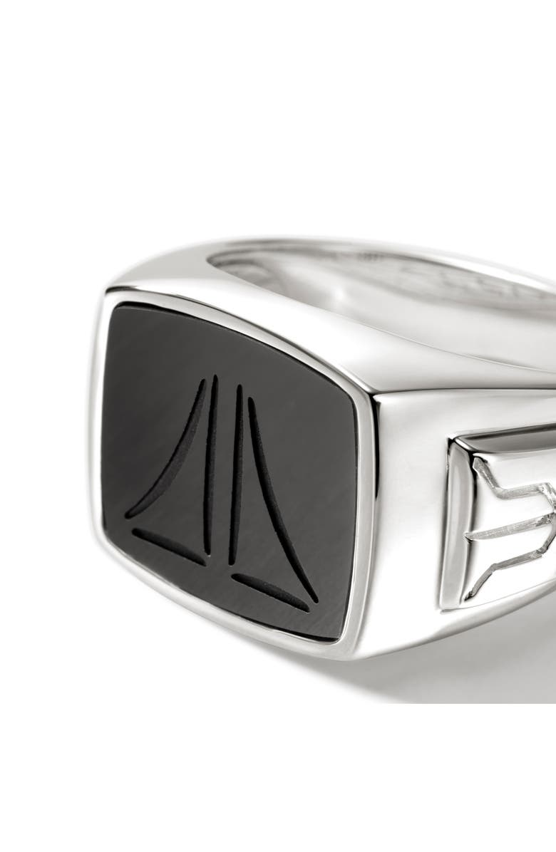 John Hardy Black Onyx Signet Ring, Alternate, color, 