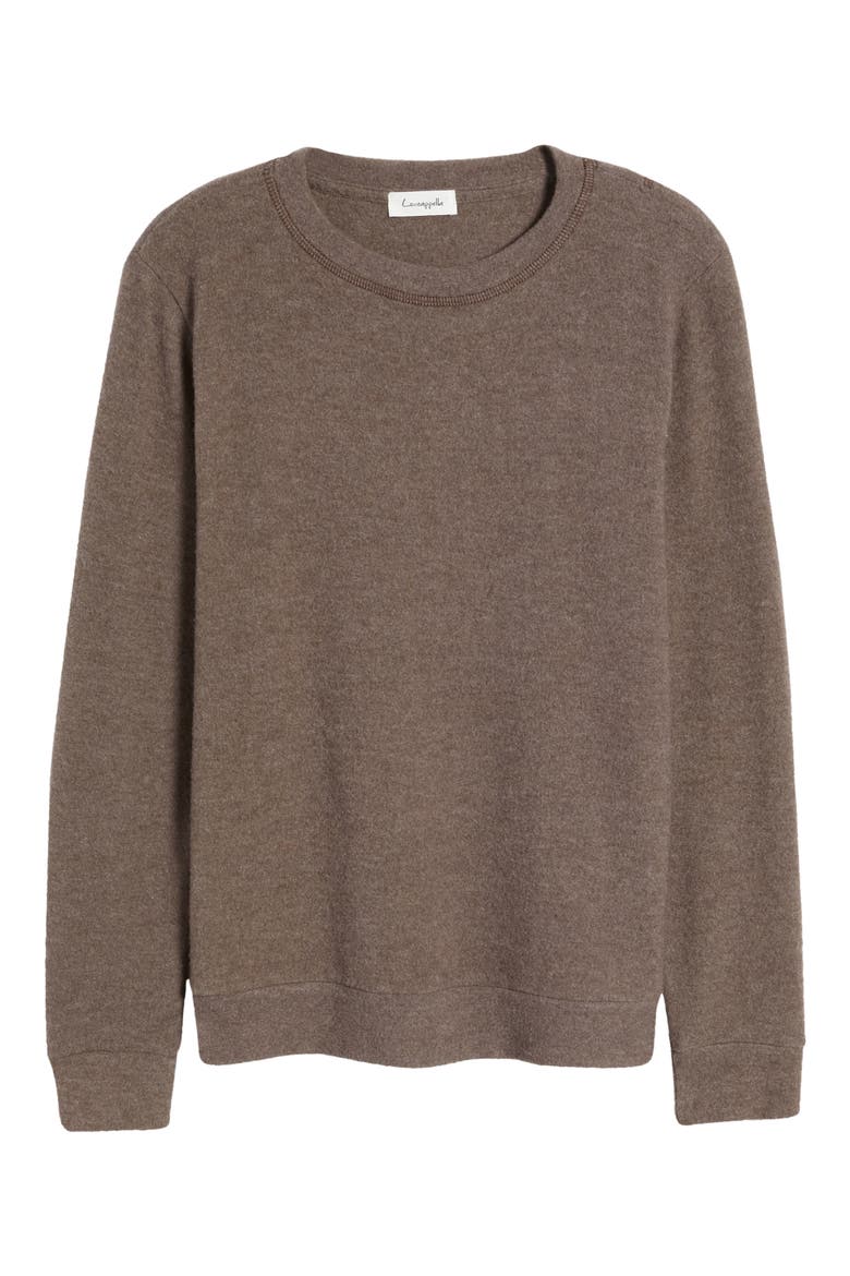 Cozy Crewneck Long Sleeve Top, Alternate, color, OLIVE