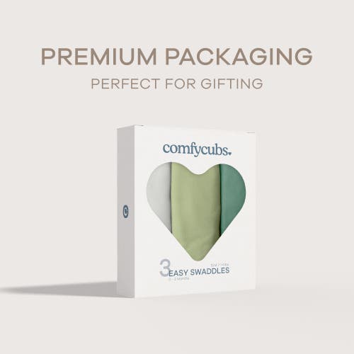 Comfy Cubs Easy Swaddle Blankets In Green