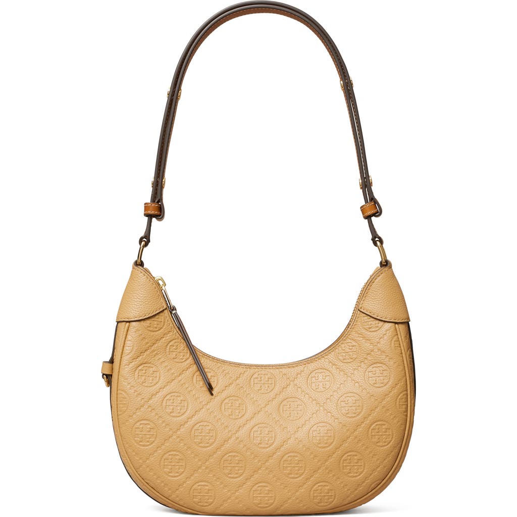 Tory Burch T-monogram Embossed Crescent Shoulder Bag