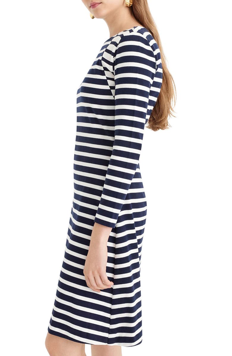 J.Crew 365 Stripe Knit Fit & Flare Dress, Alternate, color, 