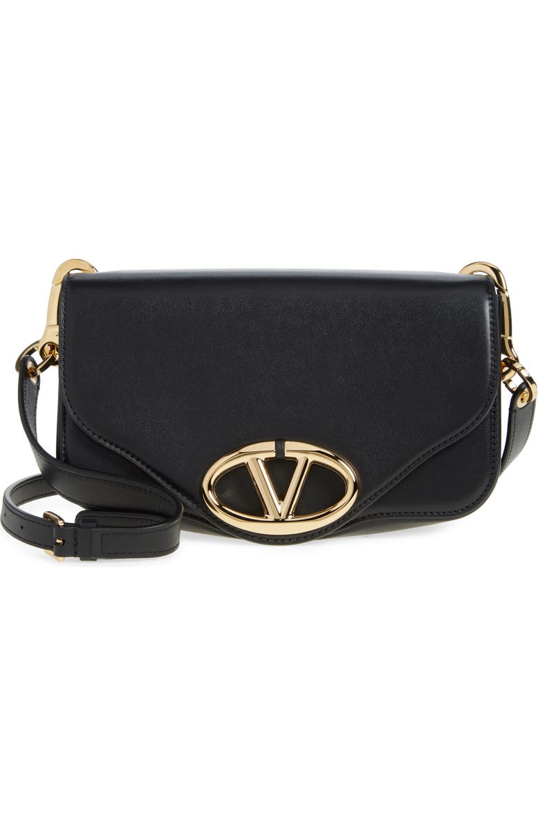 Valentino Garavani Small VLOGO Leather Shoulder Bag, Main, color,