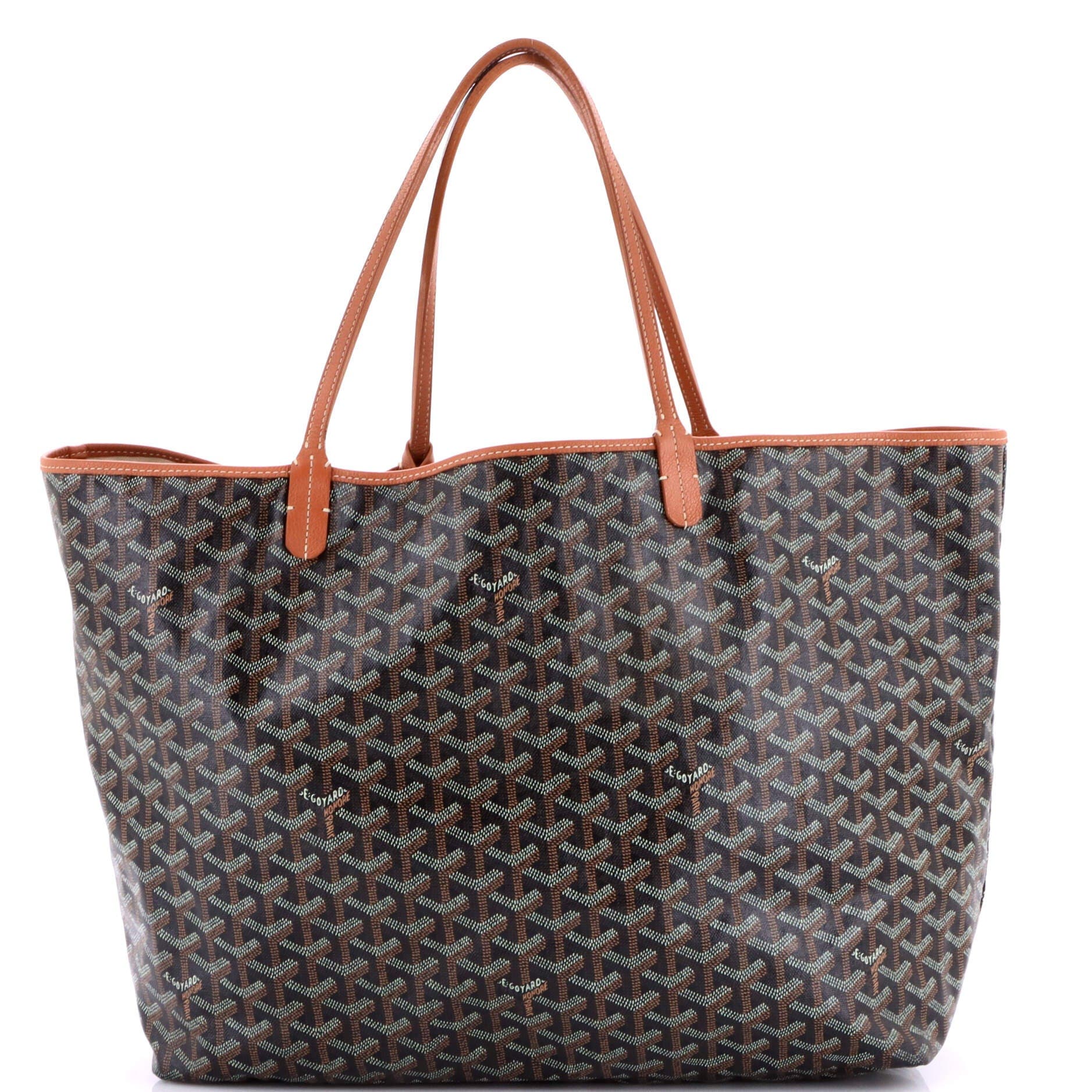 Pre-Owned Goyard Saint Louis Tote Coated Canvas GM, Main, color, Black