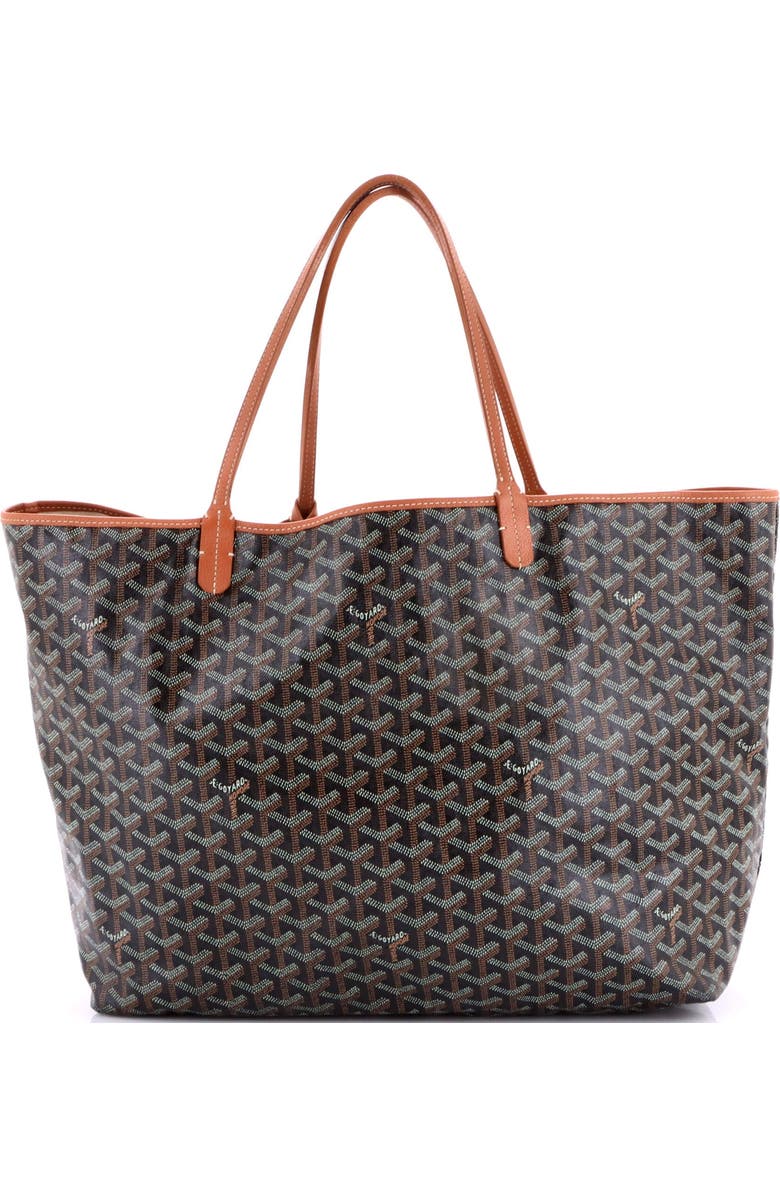 Pre-Owned Goyard Saint Louis Tote Coated Canvas GM, Main, color, Black