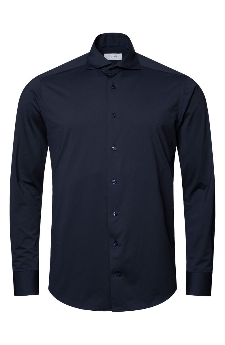 Eton Slim Fit 4-Way Stretch Cotton Dress Shirt, Alternate, color,