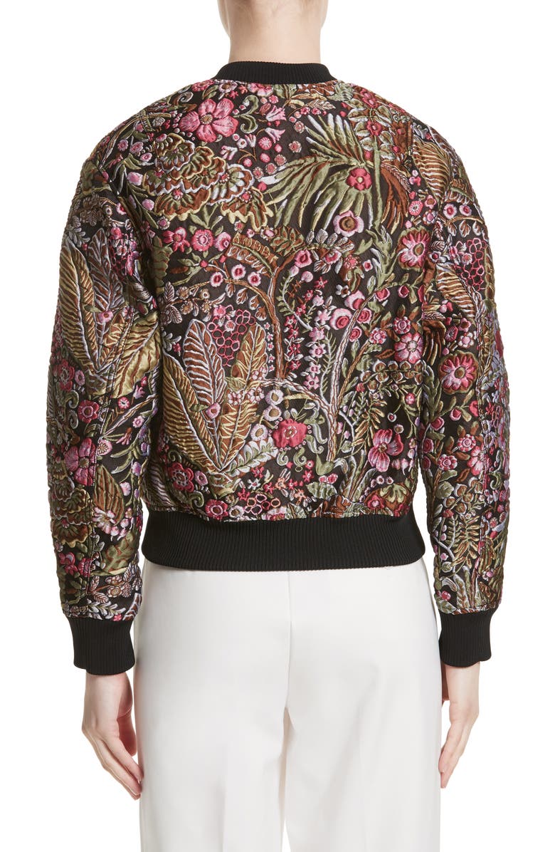 3.1 Phillip Lim Floral Cloqué Bomber, Alternate, color,