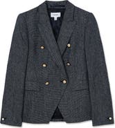 【海外限定】REISSブレザー☆Baker Linen Cotton Double-Breaste Buy Reiss Navy Baker Linen-Cotton Double-Breasted Blazer