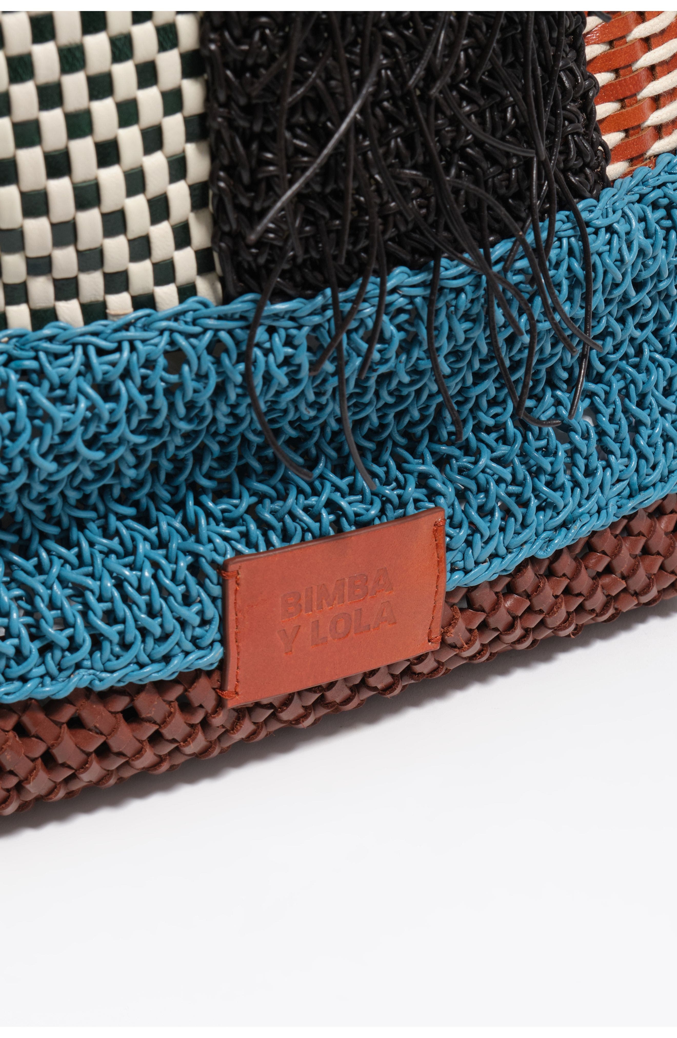 Bimba y Lola Leather Charm Shoulder Bag, Alternate, color, Blue