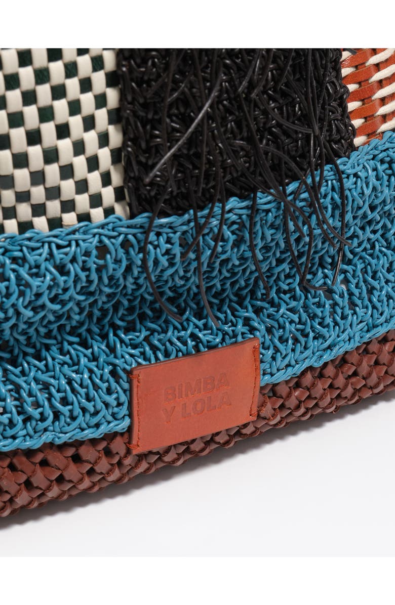 Bimba y Lola Leather Charm Shoulder Bag, Alternate, color, Blue