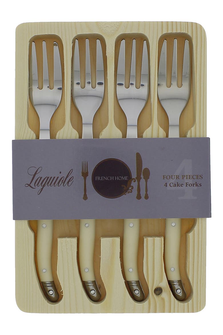 Laguiole Cake Fork - Set of 4, Alternate, color, IVORY