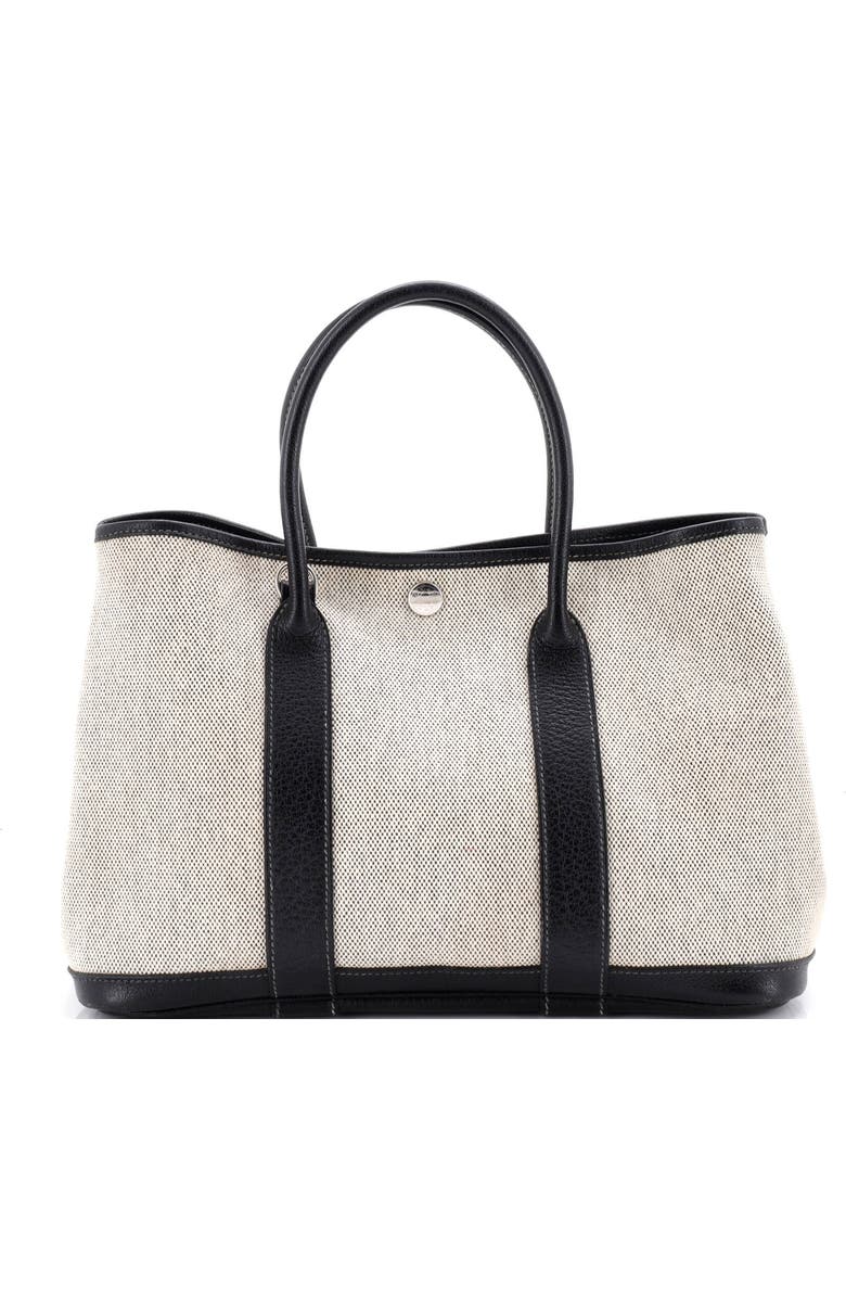 Pre-Owned Hermes Garden Party Tote Toile and Leather 30, Main, color,