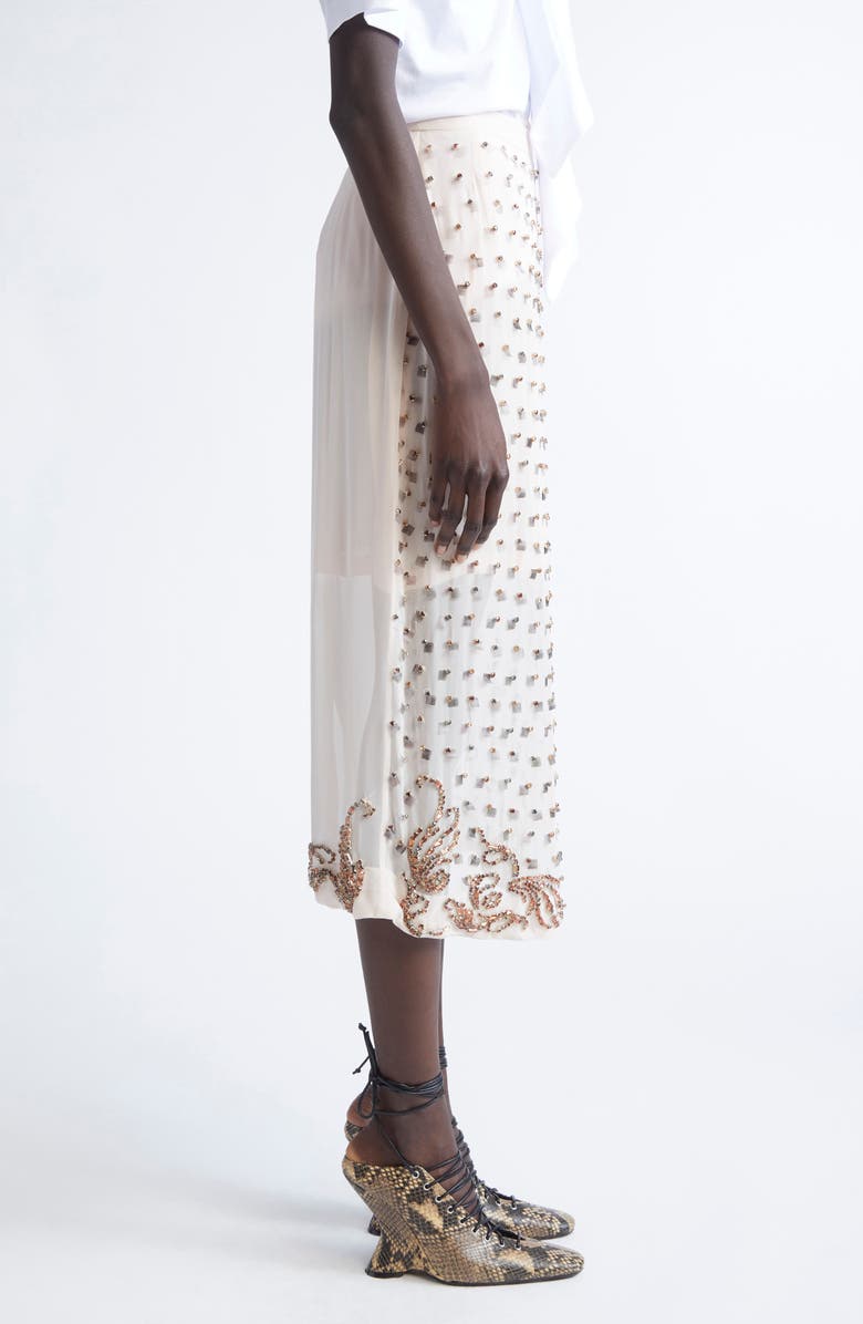 Dries Van Noten Sokna Embellished Midi Skirt, Alternate, color, Blush