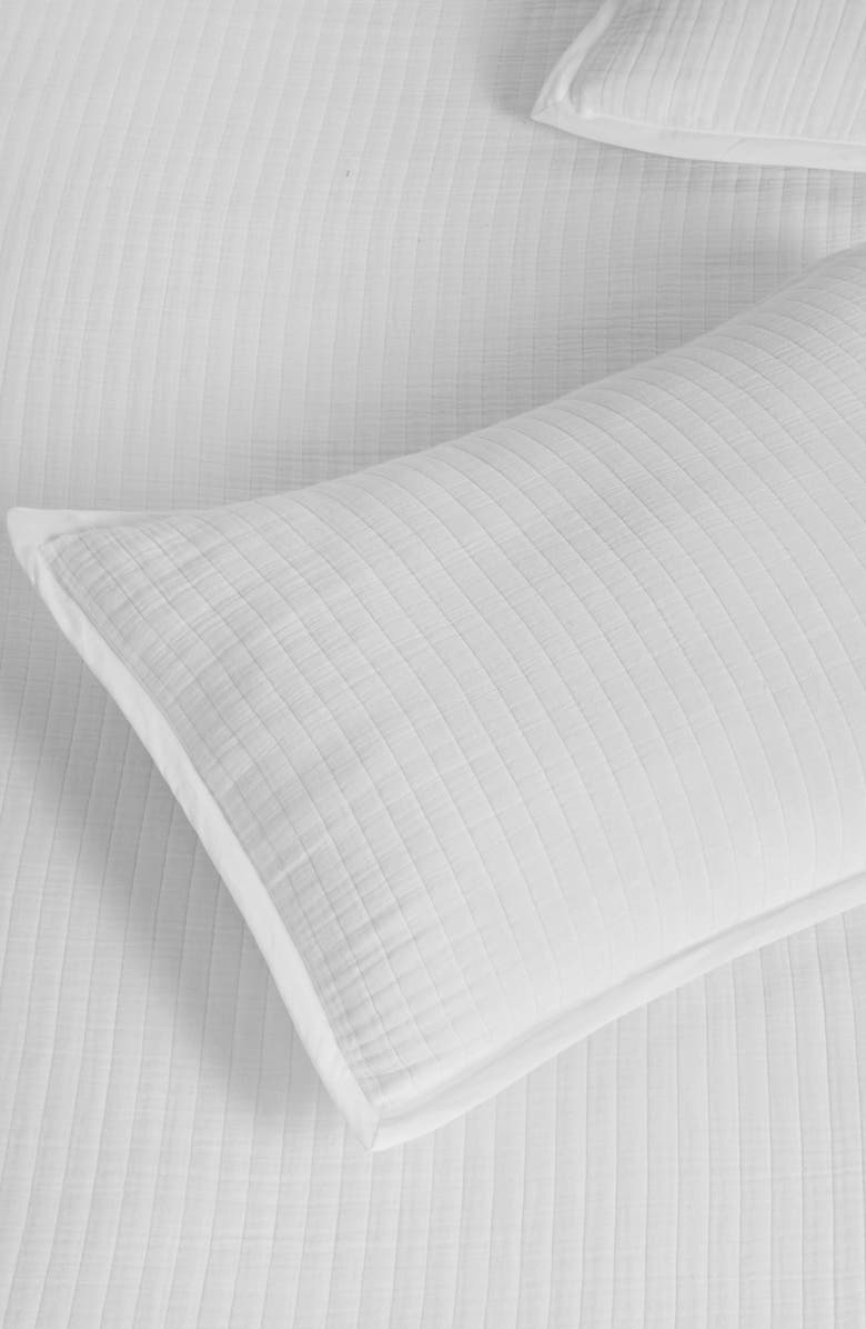 MELANGE HOME Set of 2 Cloud Cotton Gauze Shams, Alternate, color, White